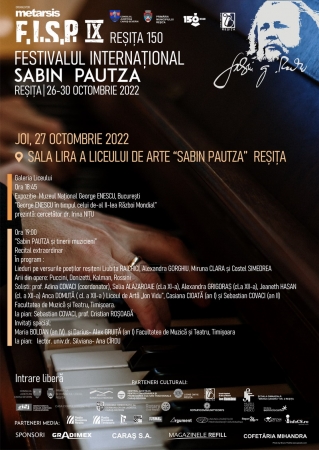 Expoziția "George Enescu în timpul celui de-al Doilea Război Mondial" în cadrul Festivalului Internațional "Sabin PAUTZA", Reșița